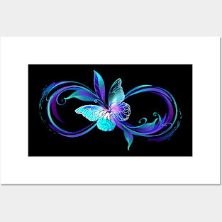 Infinity with magic butterfly Posters and Art